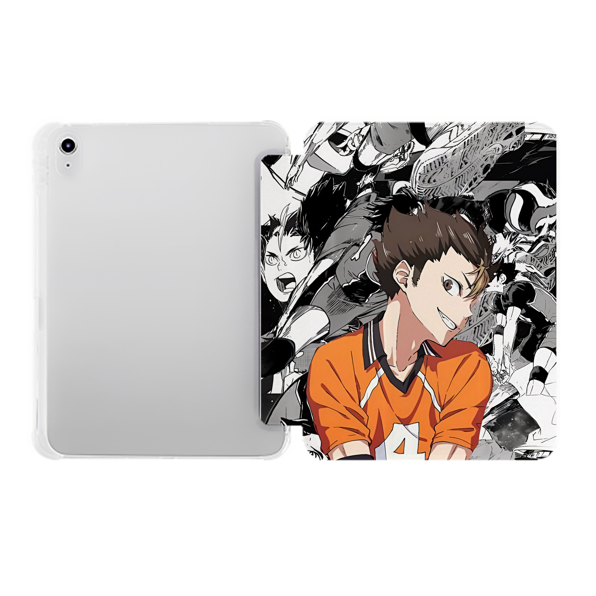 （画像用） ハイキュー!! Haikyu!! IPad ケース ペン収納付き 三つ折りスタンド PUレザー×シリコン 対応機種9.5/10.5/10.9インチ
